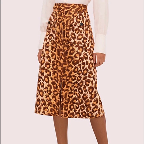 Kate Spade panthera canvas skirt - Picture 3 of 10